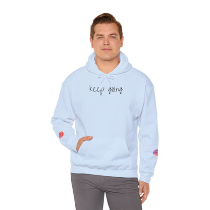 keep going design Heavy Blend™ Hooded Sweatshirt
