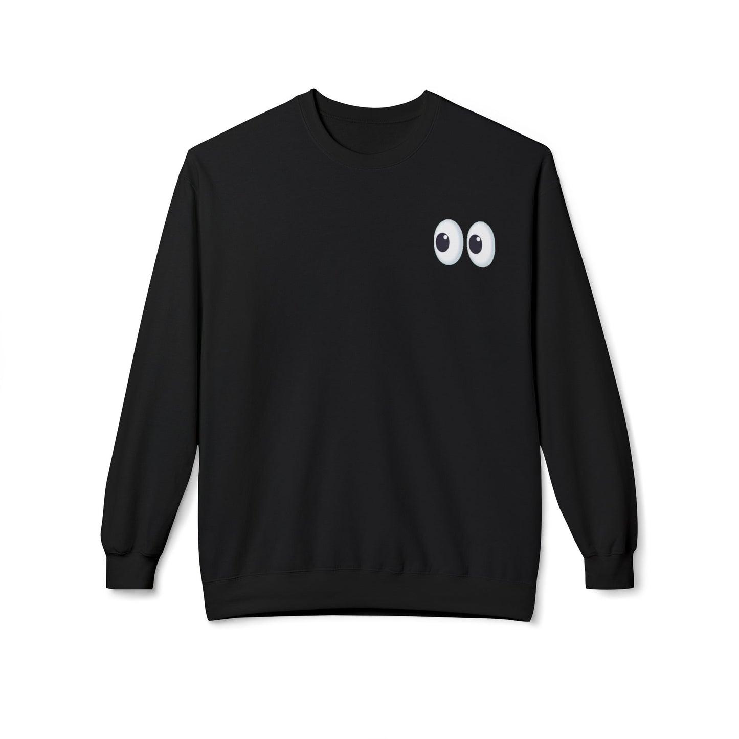 Cute Eyes Crewneck Sweatshirt, Cozy  Fleece, Perfect for Gifts, Casual Wear, Everyday Comfort