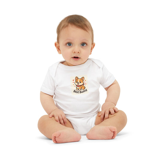 Cute Corgi Infant Onesie - Best Buddies Baby Bodysuit, Baby Shower Gift, Cute Gift for New Parents, Adorable Baby Outfit, Infant Clothing