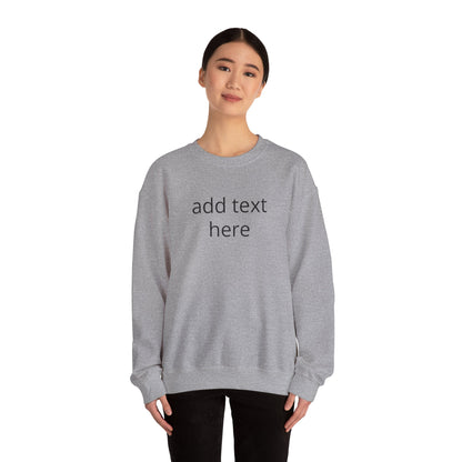 Custom Text Crewneck Sweatshirt — Minimal Personalized Pullover