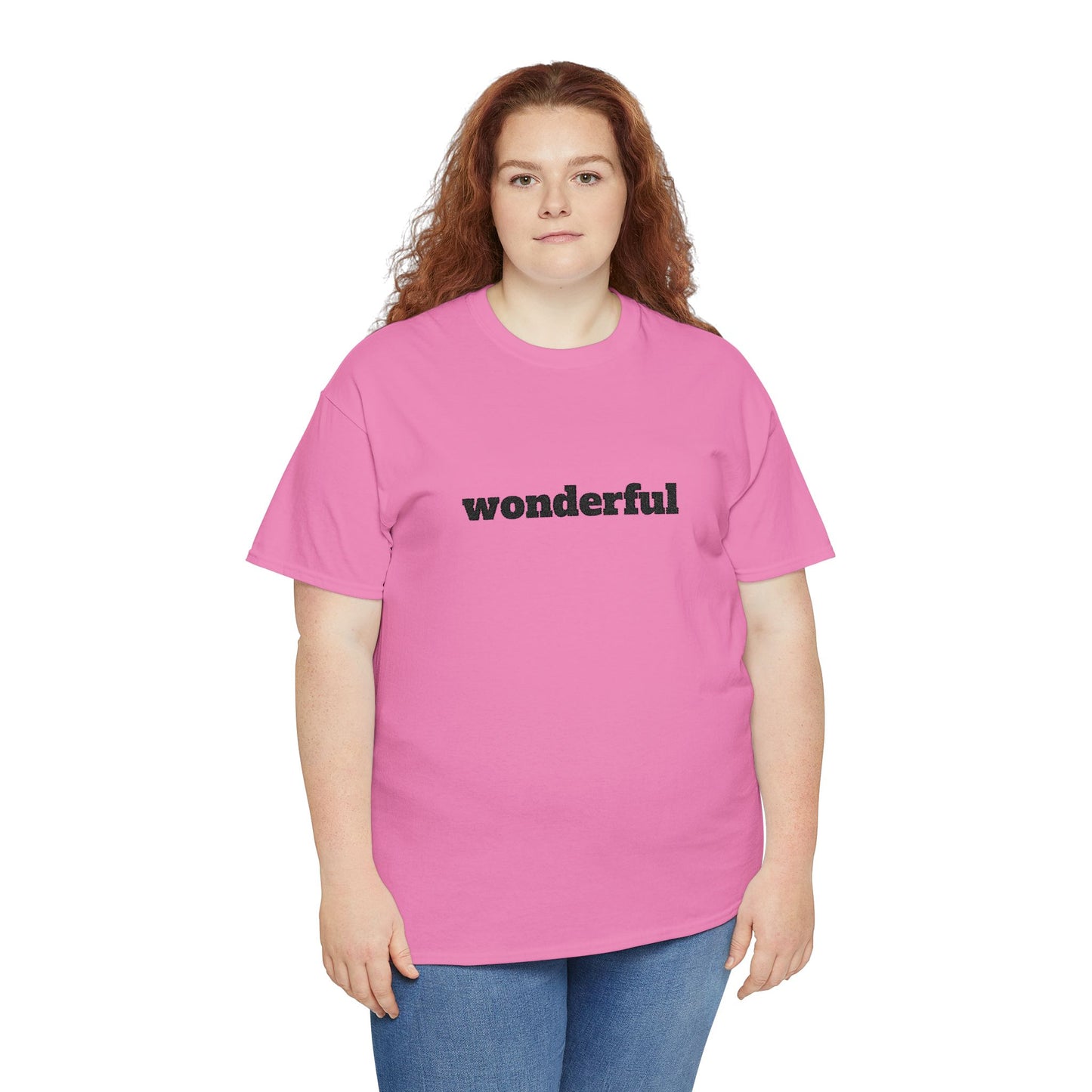 Wonderful Vibes  Heavy Cotton Tee, Casual Graphic Tee, Gift for Friends, Positive Affirmation Shirt, Everyday Wear, Birthday Gift