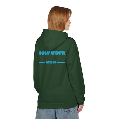 New York Star Hoodie, Fleece Sweatshirt, Casual Streetwear, Perfect Gift for Travelers, Cozy Hoodie, Summer Essential