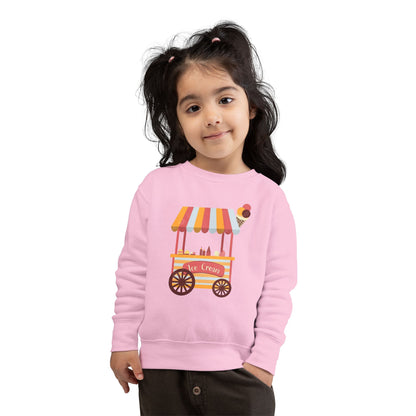Ice Cream Stand Toddler Sweatshirt, Cute Kids Pullover, Summer Outfit, Gift for Birthday, Ice Cream Party Apparel