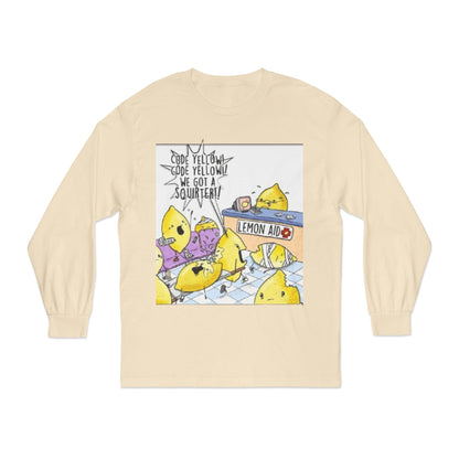 Fun Lemonade T-Shirt, Cartoon Tee,Long Sleeve, Summer Vibes, Gift for Citrus Lovers, Funny Lemon Shirt