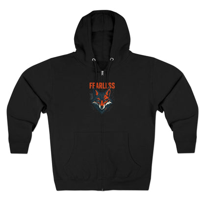 Fearless Wolf  Zip Hoodie | Cozy Layer for Adventurers, Perfect Gift for Animal Lovers, Everyday Casual Wear, Outdoor [...]