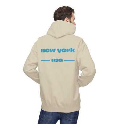 New York Star Hoodie, Fleece Sweatshirt, Casual Streetwear, Perfect Gift for Travelers, Cozy Hoodie, Summer Essential