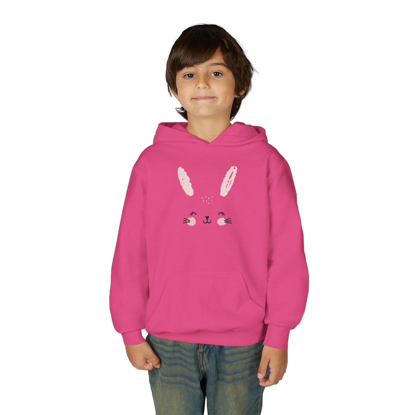 Cute Bunny Youth Hoodie - Perfect for  Spring Celebrations, Gift for Kids, Cozy Sweatshirt, Animal Lover Apparel