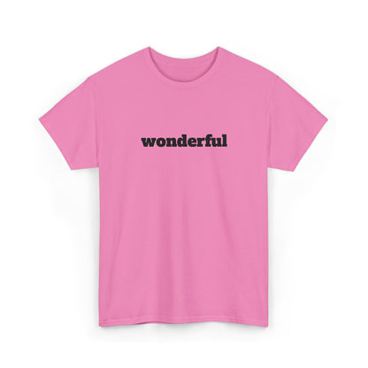Wonderful Vibes  Heavy Cotton Tee, Casual Graphic Tee, Gift for Friends, Positive Affirmation Shirt, Everyday Wear, Birthday Gift