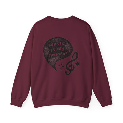 Musical Vibe Crewneck Sweatshirt, Perfect for Music Lovers, Gift, Cozy Style for Concerts, Casual Wear, Thoughtful Present