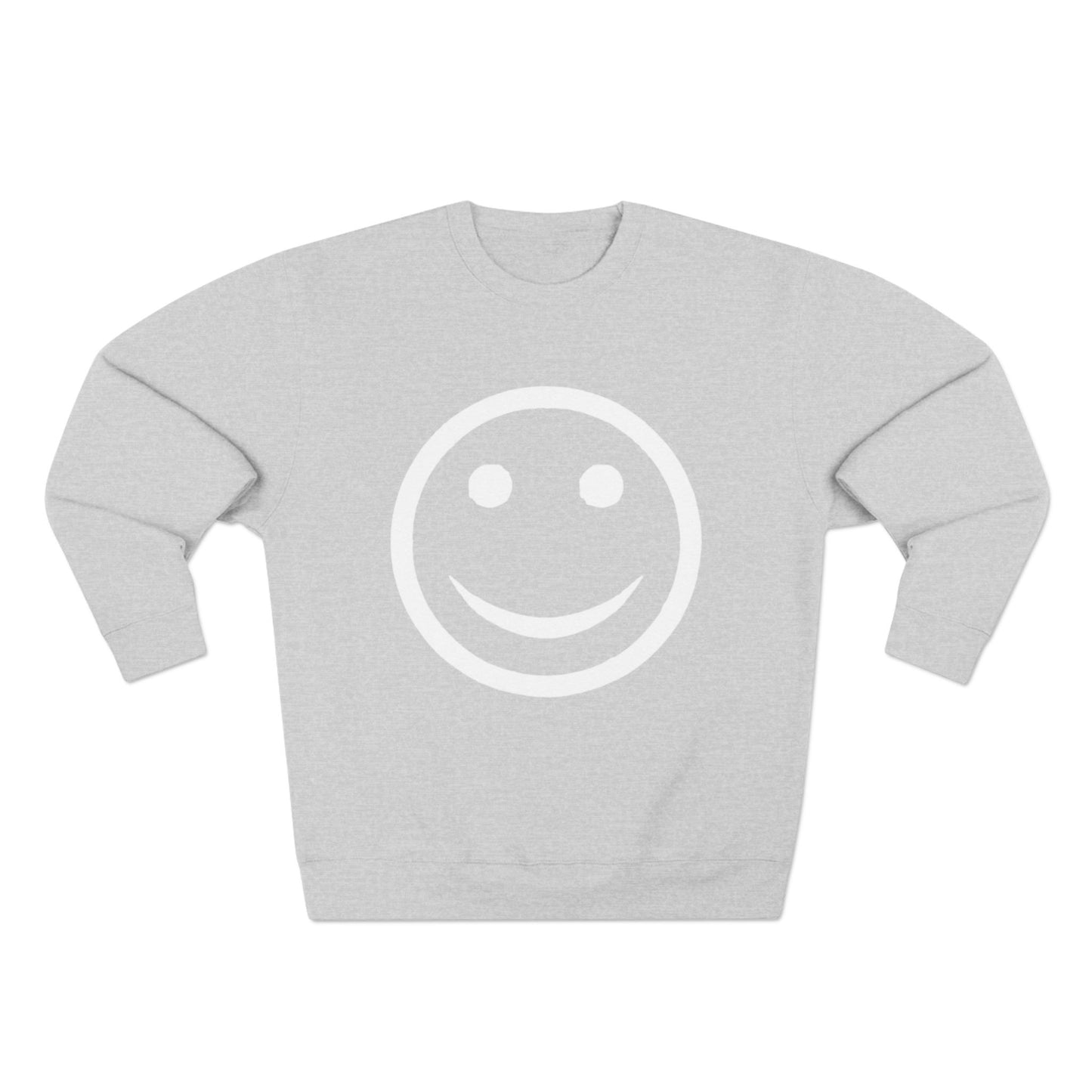 Happy Face Crewneck Sweatshirt, Cozy Gift for Friends, Casual Style, Everyday Wear, Fun Mood Boost