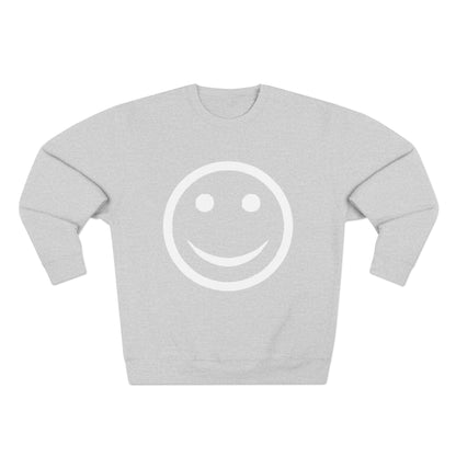 Happy Face Crewneck Sweatshirt, Cozy Gift for Friends, Casual Style, Everyday Wear, Fun Mood Boost