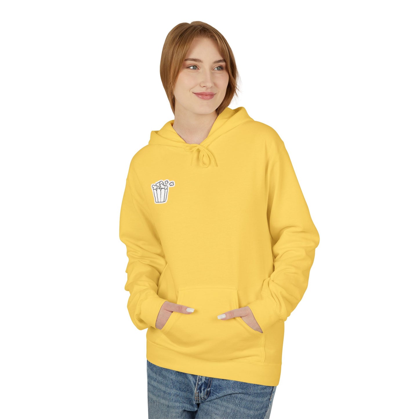 Cozy Movie Night Hoodie, Softstyle Fleece Sweatshirt, Perfect for Film Buffs, Gift Idea for Movie Lovers, Casual Wear for Home & Cinema