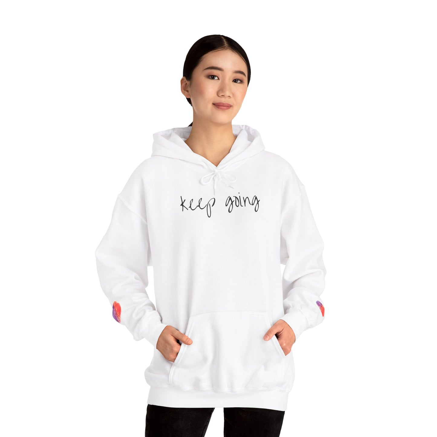 keep going design Heavy Blend™ Hooded Sweatshirt