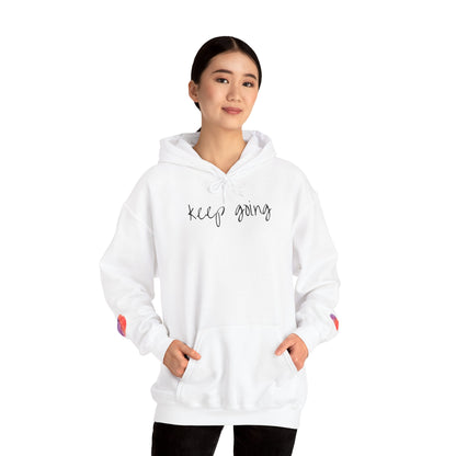keep going design Heavy Blend™ Hooded Sweatshirt