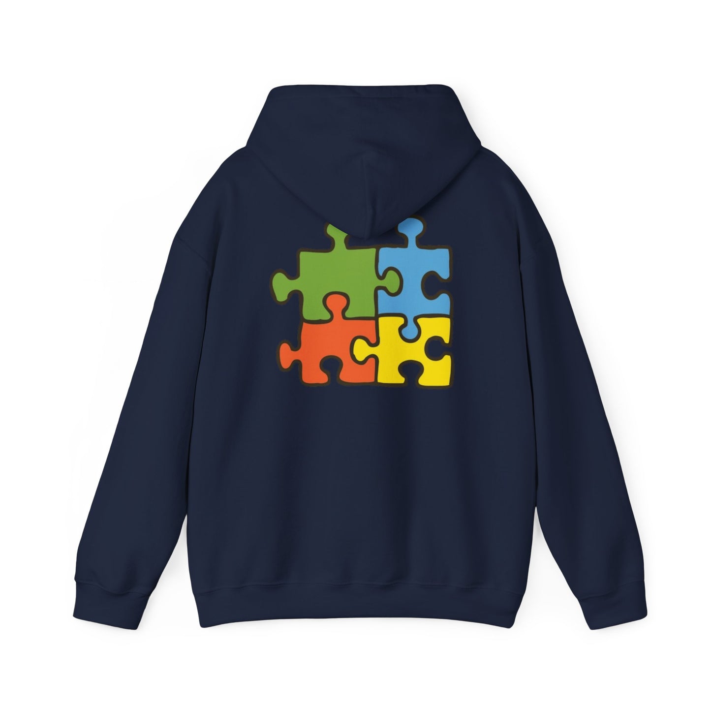 Colorful Puzzle Piece Hoodie for Creative Minds, Perfect for Gifts, Cozy Sweatshirt for Everyday Wear,