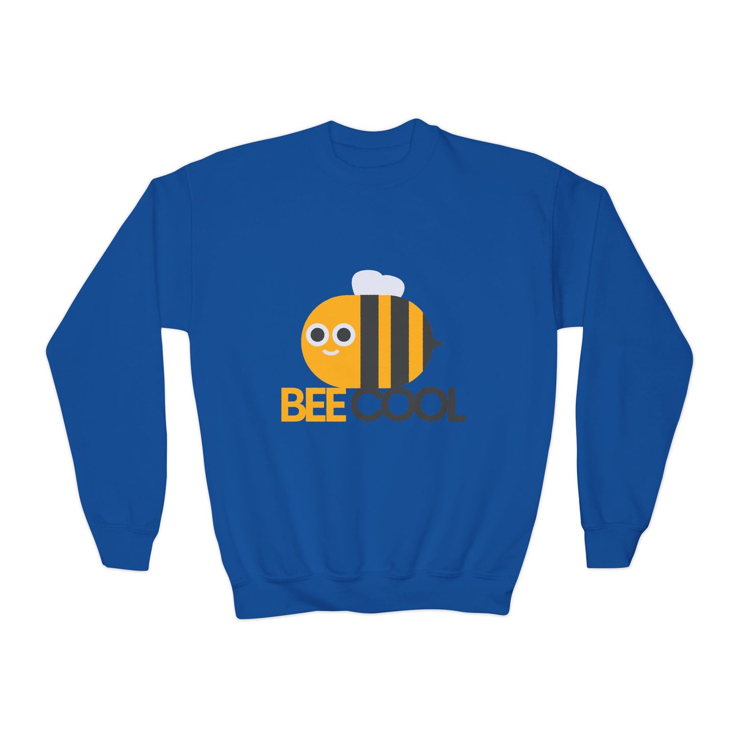 cool bee Youth Crewneck Sweatshirt, Cute Bee Sweatshirt, Kids Gift, Spring Fashion, Fun Casual Wear, Animal Themed Clothing