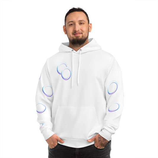 Trendy Circle Pattern Hoodie, AOP Sweatshirt, Casual Wear, Gift for Her, Unique Fashion, Cozy Winter Apparel