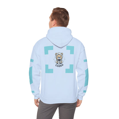 Cozy Bear Graphic Hoodie Heavy Blend Sweatshirt, Cute Bear Hoodie, Casual Wear, Fall Fashion, Gift for Teens