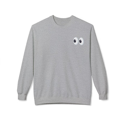 Cute Eyes Crewneck Sweatshirt, Cozy  Fleece, Perfect for Gifts, Casual Wear, Everyday Comfort