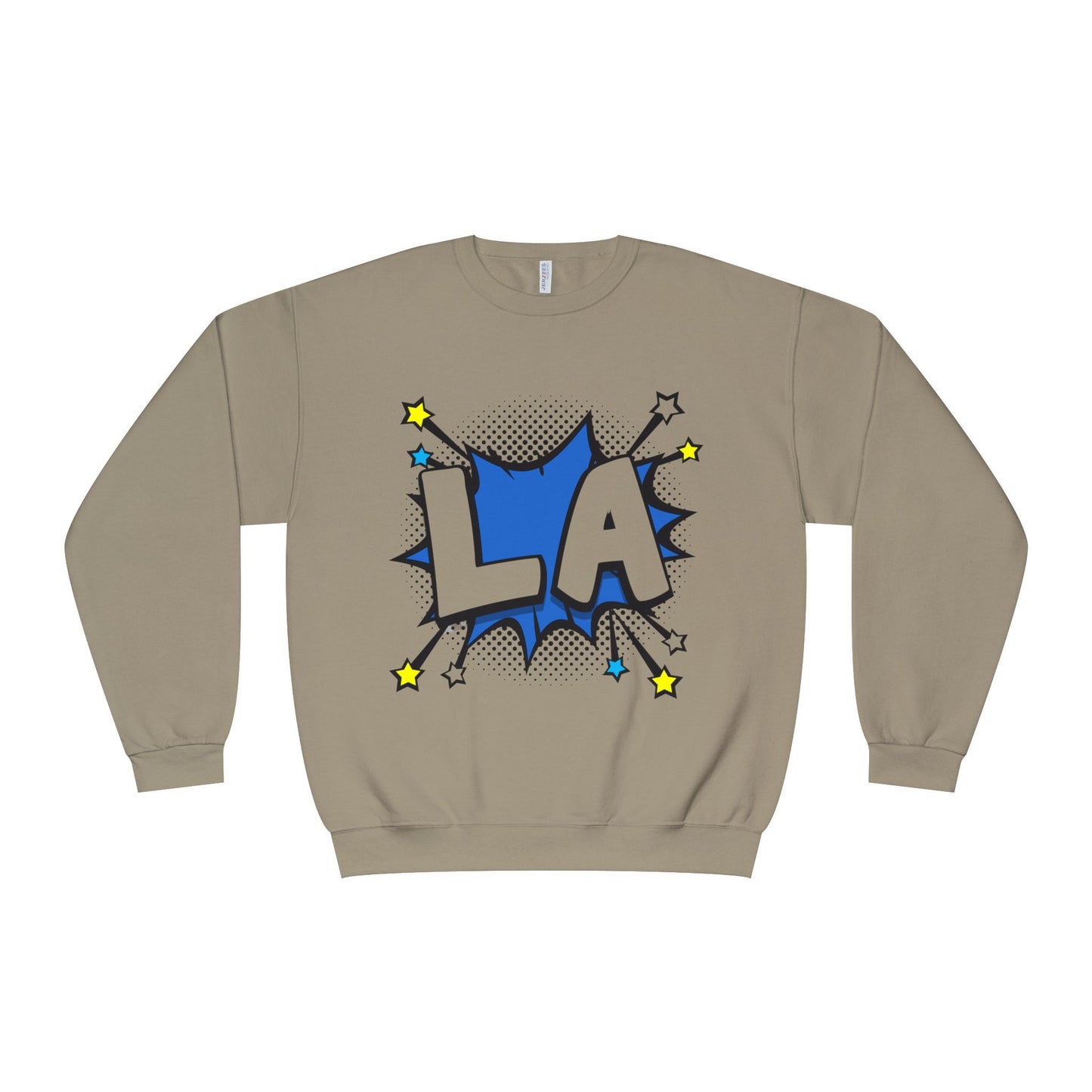 Cool LA Comic Style Crewneck Sweatshirt,  Graphic Sweater, Gift for Him, Her, Casual Wear