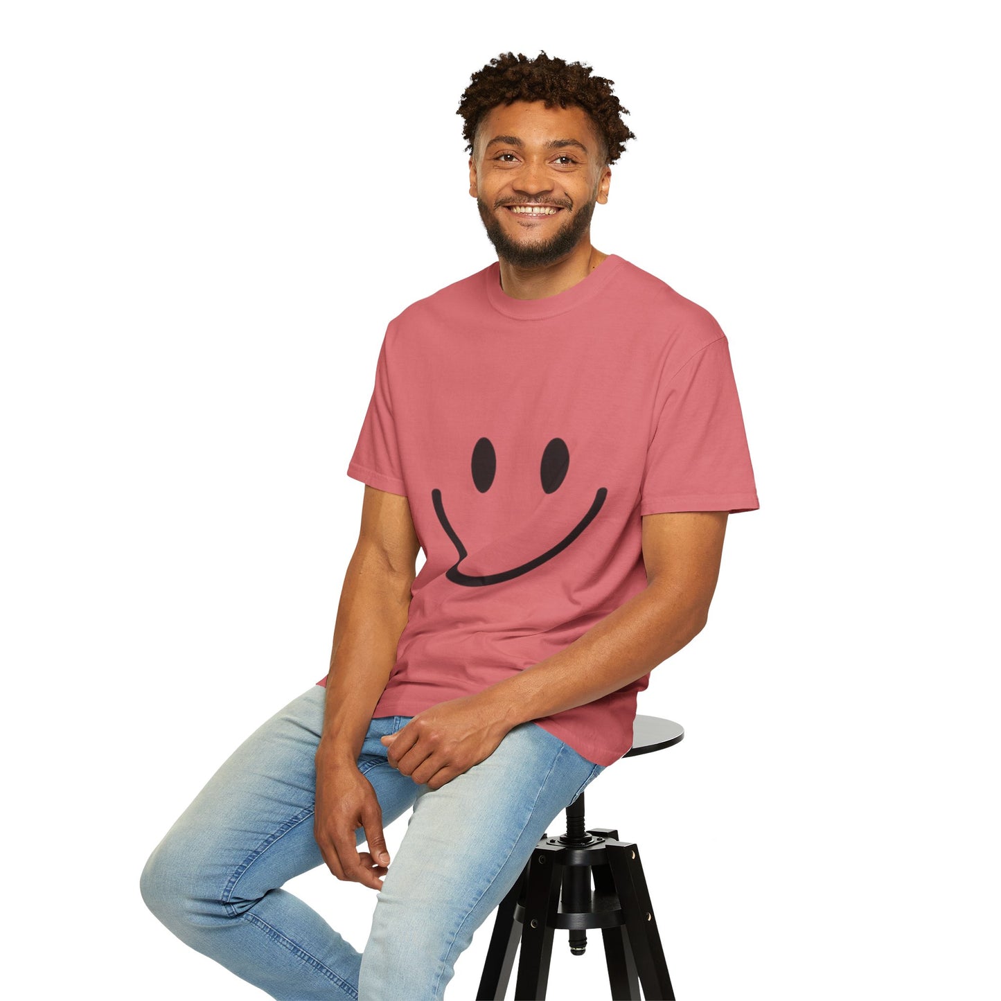 Smiley Face  T-Shirt, Fun Graphic Tee, Casual Wear, Gift for Friends, Positive Vibes Shirt, Happy Birthday Gift, Summer Essentials
