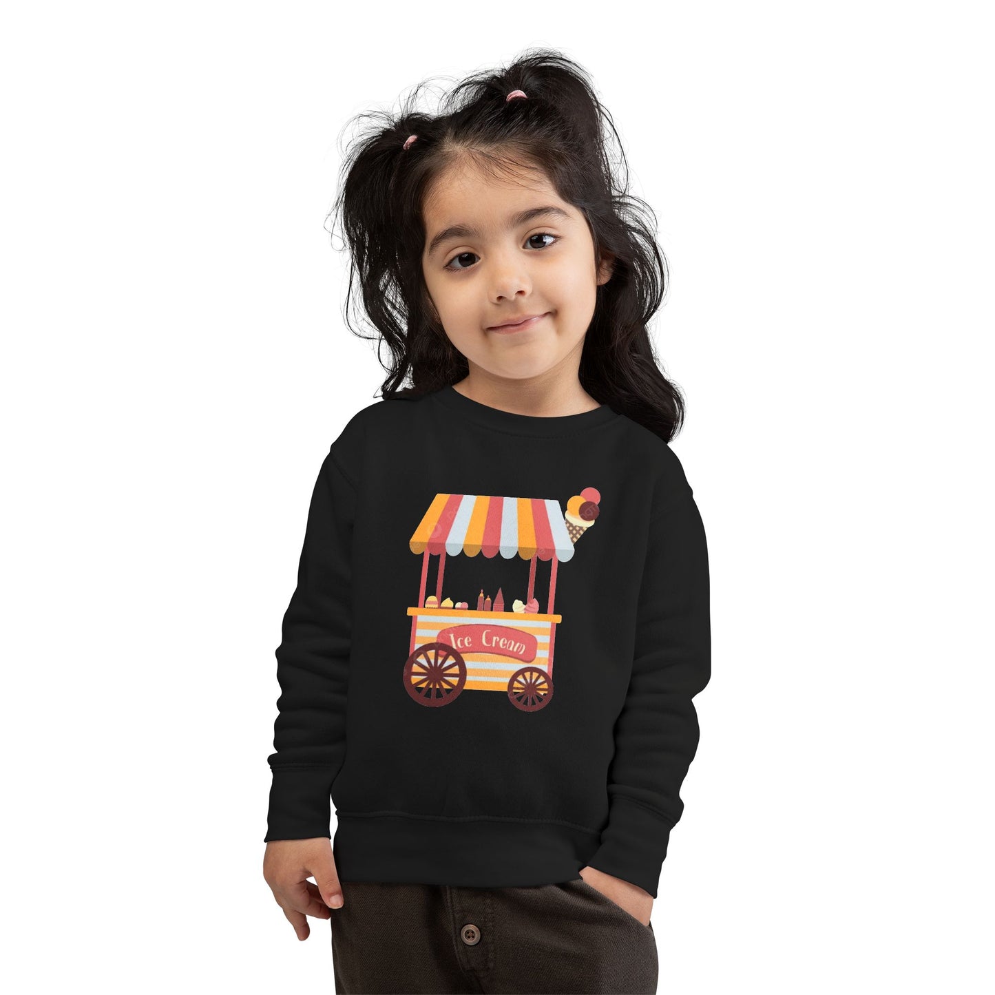 Ice Cream Stand Toddler Sweatshirt, Cute Kids Pullover, Summer Outfit, Gift for Birthday, Ice Cream Party Apparel