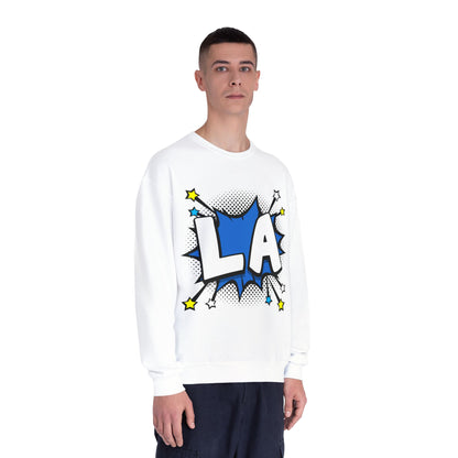 Cool LA Comic Style Crewneck Sweatshirt,  Graphic Sweater, Gift for Him, Her, Casual Wear