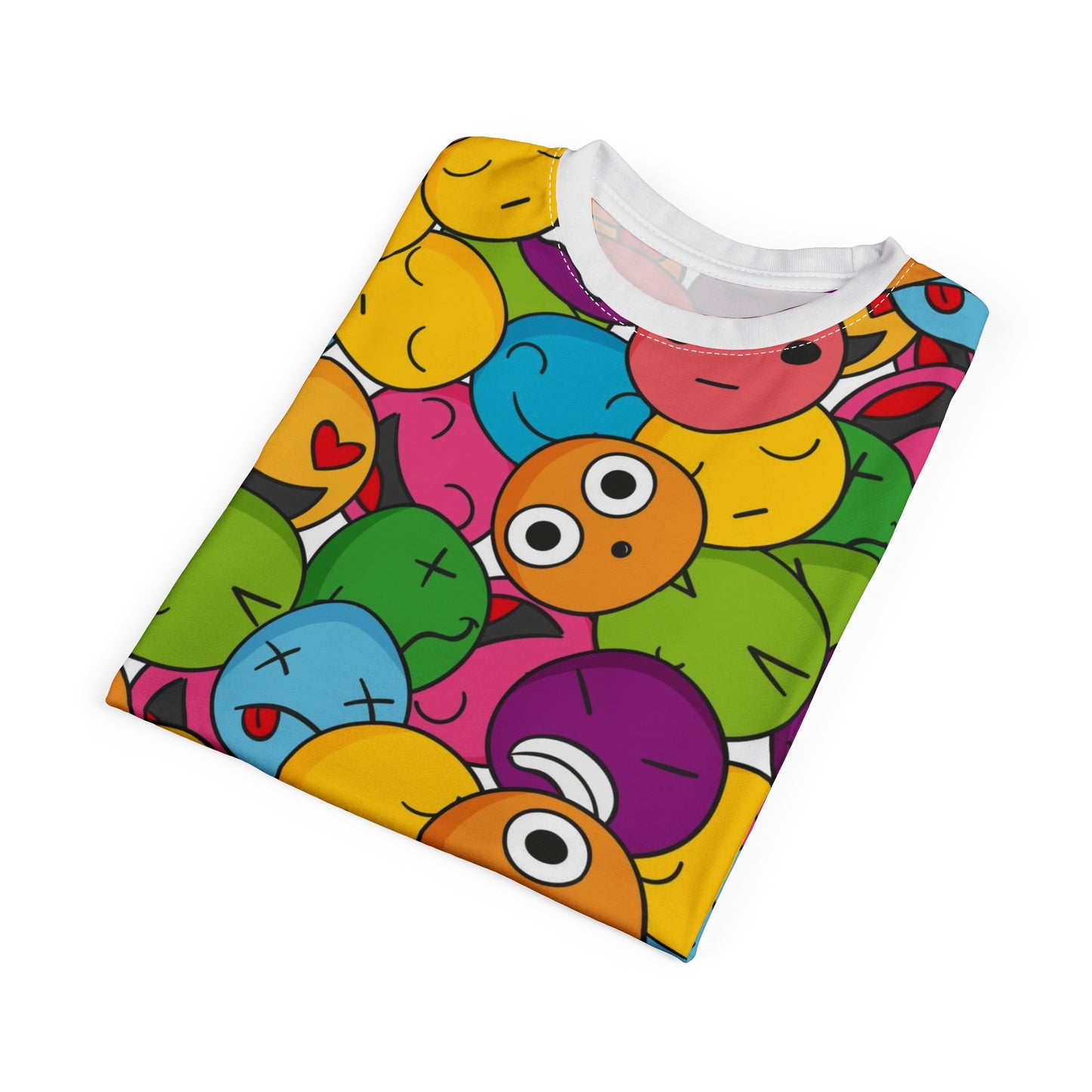 Colorful Emoji Tee, Fun & Quirky Graphic Shirt, Gift for Friends, Casual Wear, Birthday or Party Attire