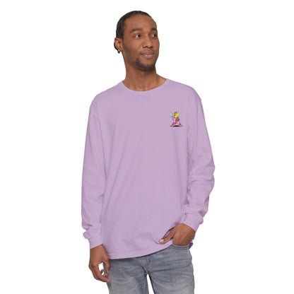 Rock Star  Long Sleeve Tee, Garment-Dyed Shirt for Music Lovers, Streetwear, Concert Casual, Unique Gift Idea