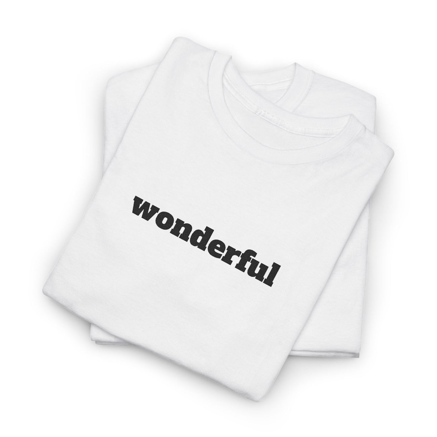 Wonderful Vibes  Heavy Cotton Tee, Casual Graphic Tee, Gift for Friends, Positive Affirmation Shirt, Everyday Wear, Birthday Gift