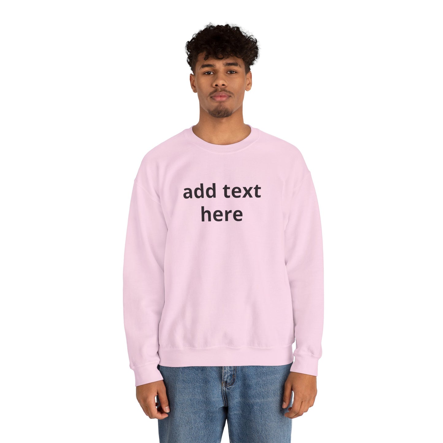 Custom Text Crewneck Sweatshirt — Minimal Personalized Pullover