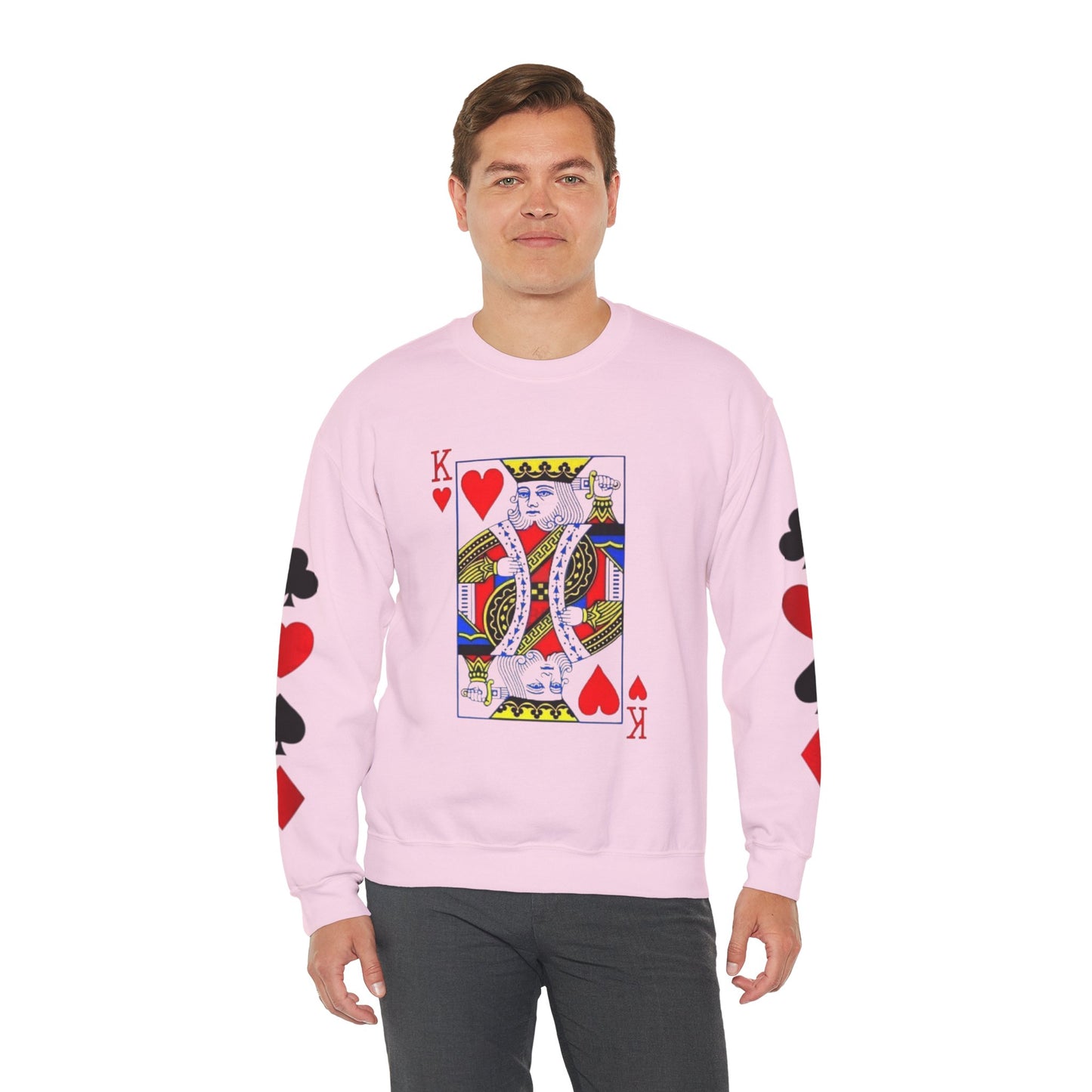 Playing Card King Sweatshirt -  Crewneck, Cozy Fashion, Great for Gamers, Casual Wear, Perfect for Game Night, Gift Idea