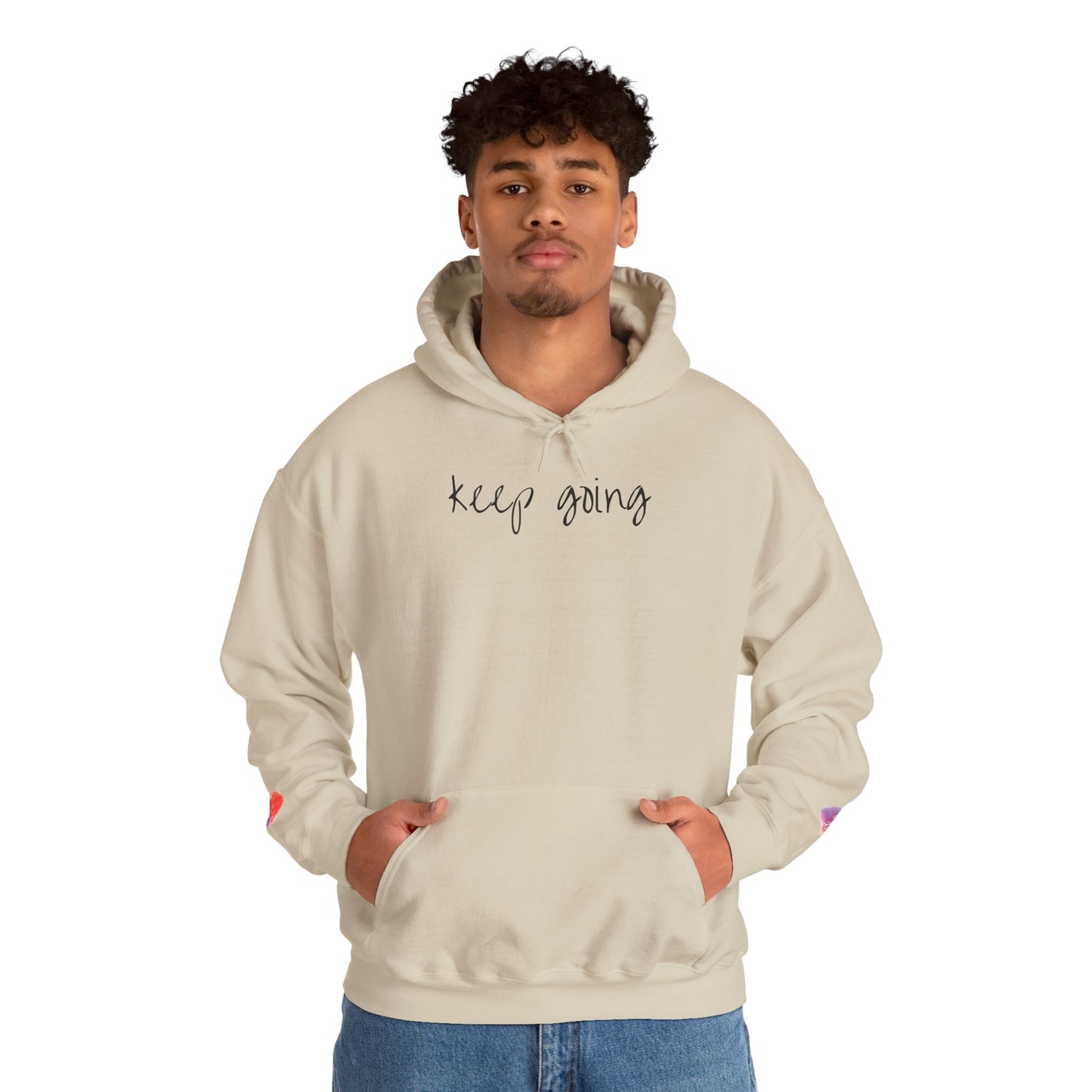 keep going design Heavy Blend™ Hooded Sweatshirt