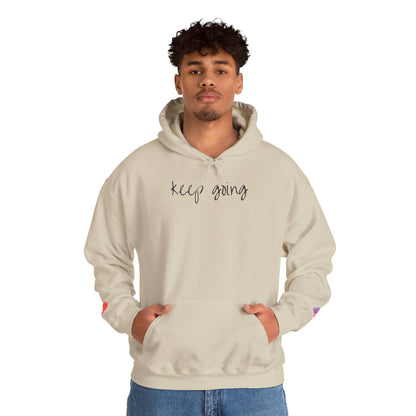 keep going design Heavy Blend™ Hooded Sweatshirt