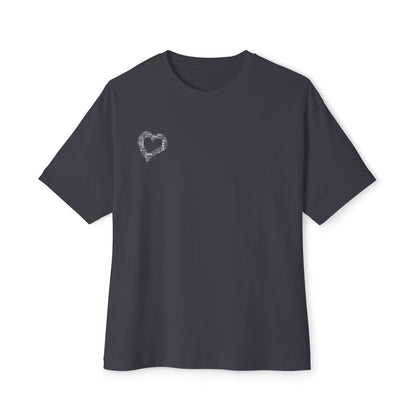 Minimalist Heart Oversized Tee, Casual  T-Shirt, Comfortable Everyday Wear, Perfect for Gifts, Summer Fashion, Relaxed Fit