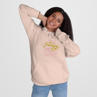 Nothing Fancy Just Love King Hooded Sweatshirt, Cozy Gift for Him, Valentine's Day Gift, Casual Wear, Everyday Comfort Sweatshirt