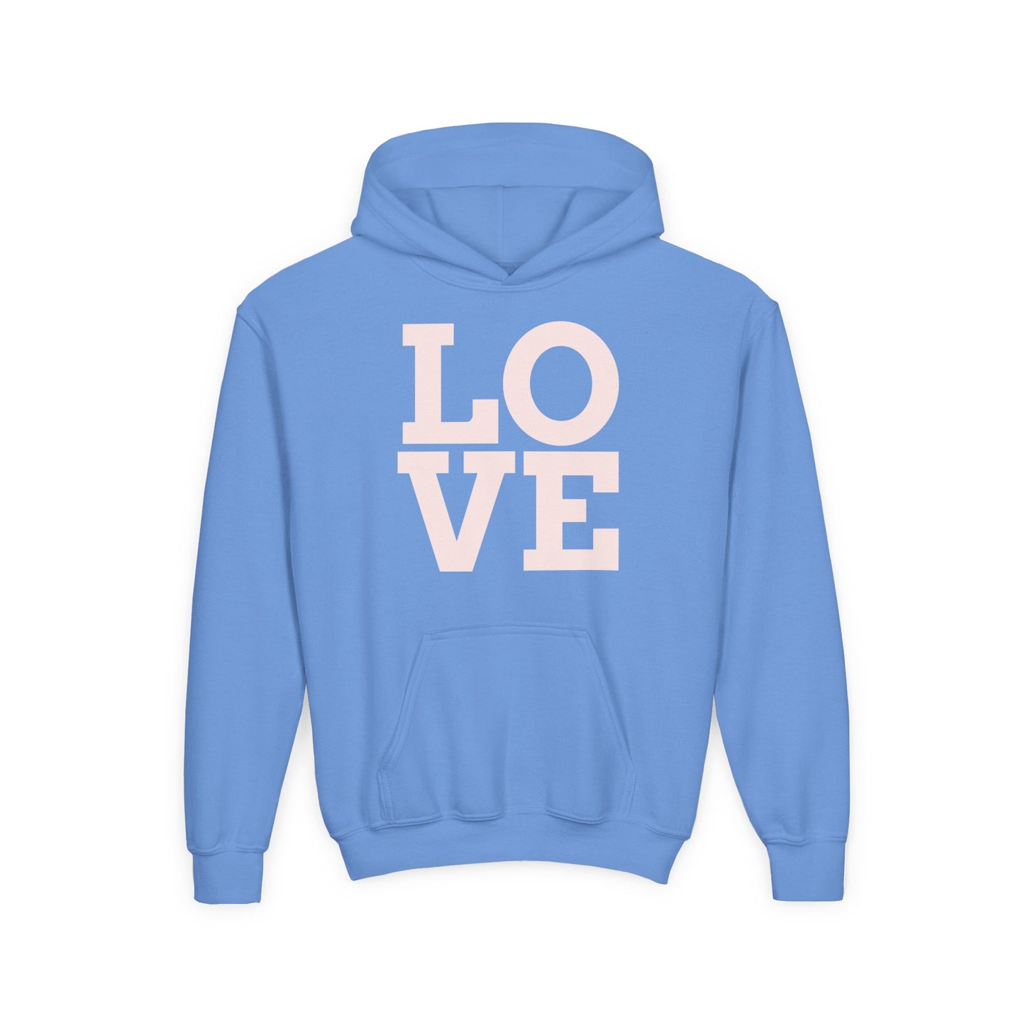 Love Youth Hoodie - Soft Blend Sweatshirt for Teens, Cute Gift for Birthdays, Valentine's Day, Cozy Casual Wear, Inspirational Apparel