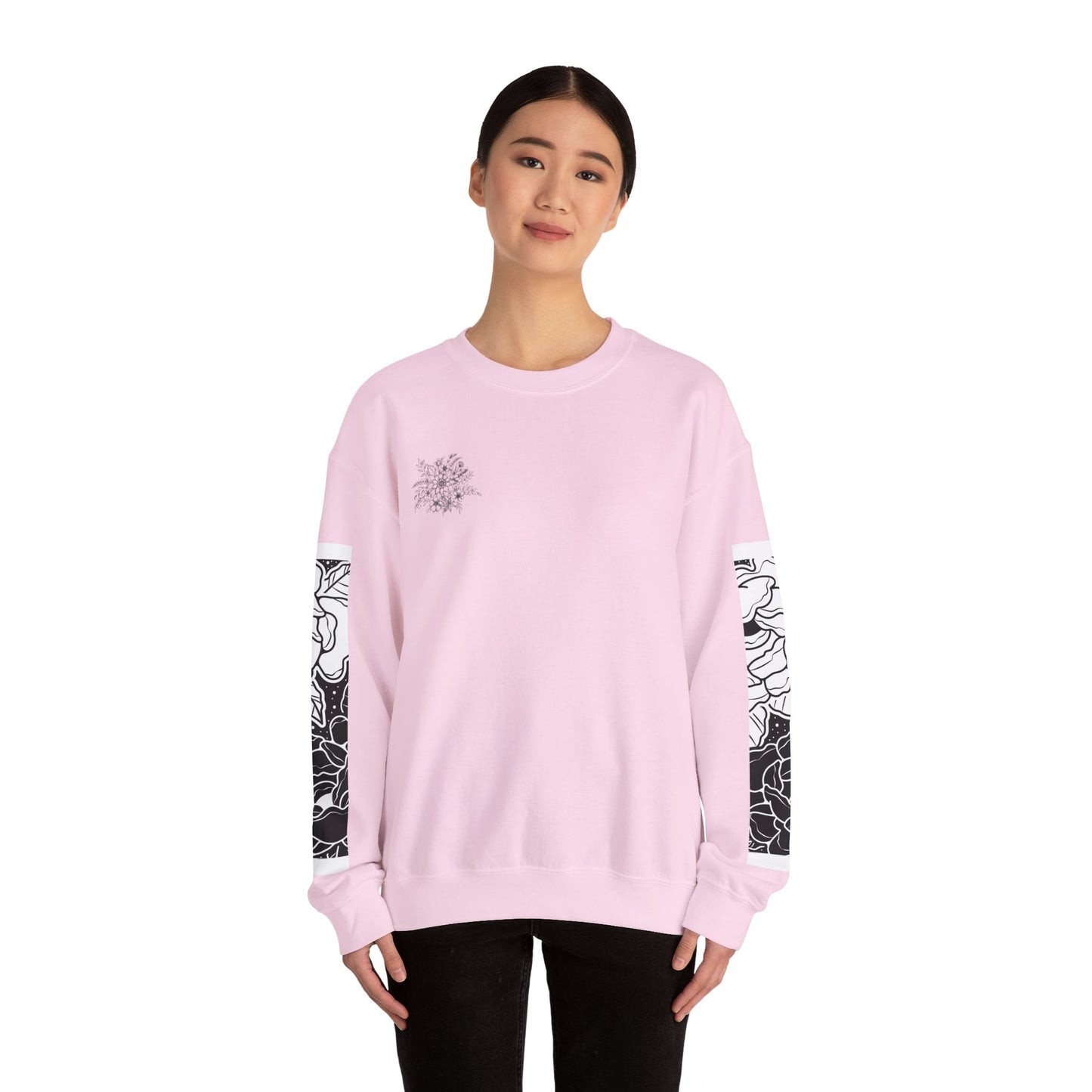 Floral Print Crewneck Sweatshirt, Cozy Sweatshirt, Casual Wear, Perfect Gift, Spring Fashion, Everyday Comfort