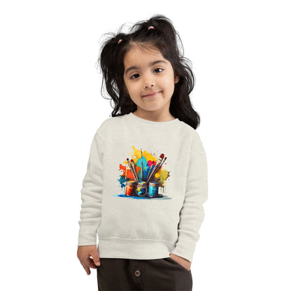 Creative Little Artist Toddler Sweatshirt, Kids Art Sweatshirt, Colorful Kids Sweater, Toddler Gift, Birthday Present, Painting Lover