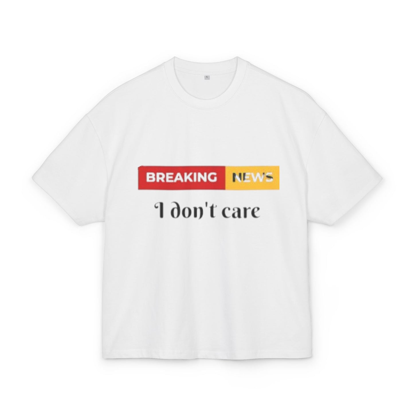 Breaking News Box Tee - Casual Humor Shirt, Gift for Friends, Mood Lifting Fashion, Funny Graphic Tee, Embroidered Statement Top
