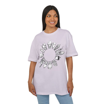 Ice Cream Lovers  Heavy Oversize Tee, Summer Fashion, Casual Wear, Gift for Foodies, Ice Cream Enthusiasts, Comfort Tee