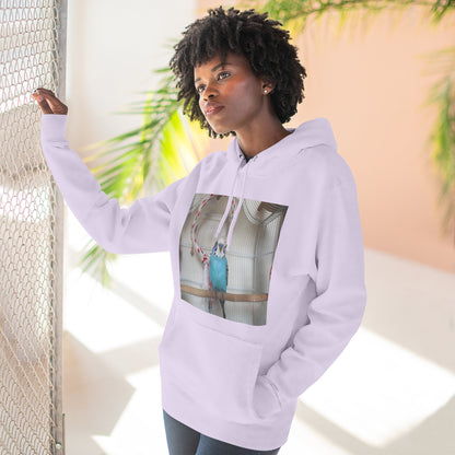 Bird Lover's Three-Panel Fleece Hoodie, Cozy Bird Sweatshirt, Pet Gift, Animal Lover Apparel, Cute Bird Design, Warm Winter Wear