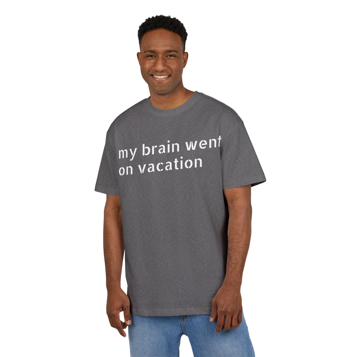 Vacation Vibes  Heavy Oversize Tee, Relaxed Fit Shirt, Casual Wear, Travel Shirt, Gift for Her, Funny Quote Tee
