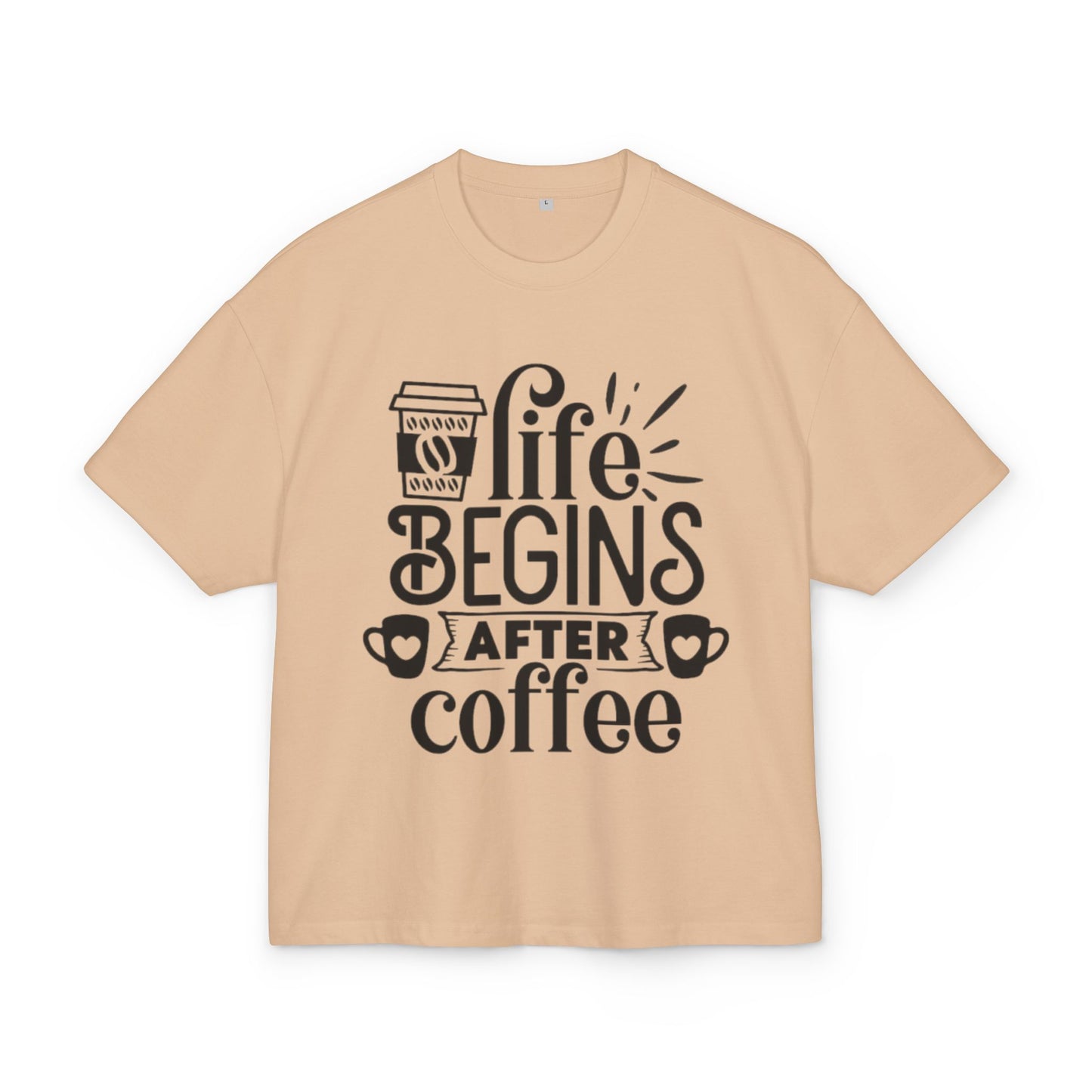 Coffee Lovers  Box Tee - Life Begins After Coffee Shirt, Gift for Barista, Funny Tee, Coffee Addict Gift, Casual Wear