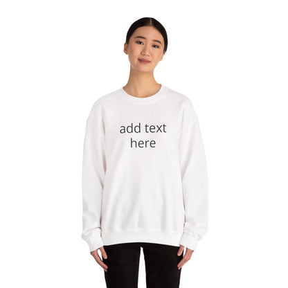 Custom Text Crewneck Sweatshirt — Minimal Personalized Pullover