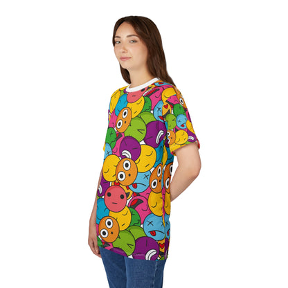 Colorful Emoji Tee, Fun & Quirky Graphic Shirt, Gift for Friends, Casual Wear, Birthday or Party Attire