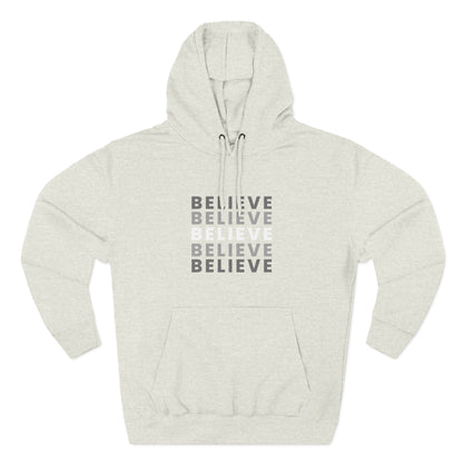 Inspiring Three-Panel Fleece Hoodie, Cozy Pullover, Motivational Gift, Everyday Wear, Layering Essential
