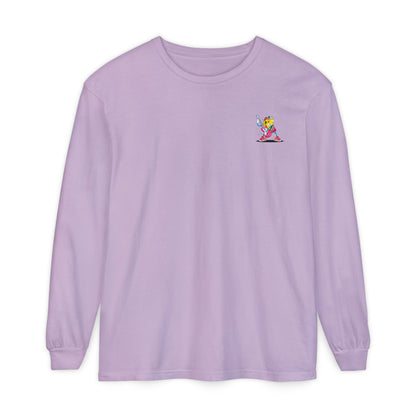 Rock Star  Long Sleeve Tee, Garment-Dyed Shirt for Music Lovers, Streetwear, Concert Casual, Unique Gift Idea