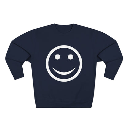 Happy Face Crewneck Sweatshirt, Cozy Gift for Friends, Casual Style, Everyday Wear, Fun Mood Boost