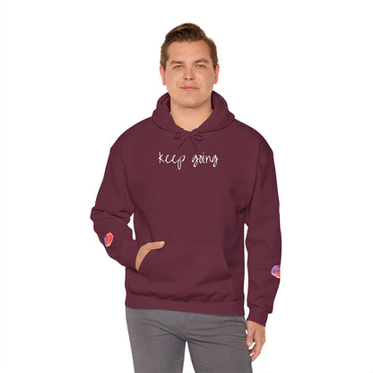 keep going design Heavy Blend™ Hooded Sweatshirt